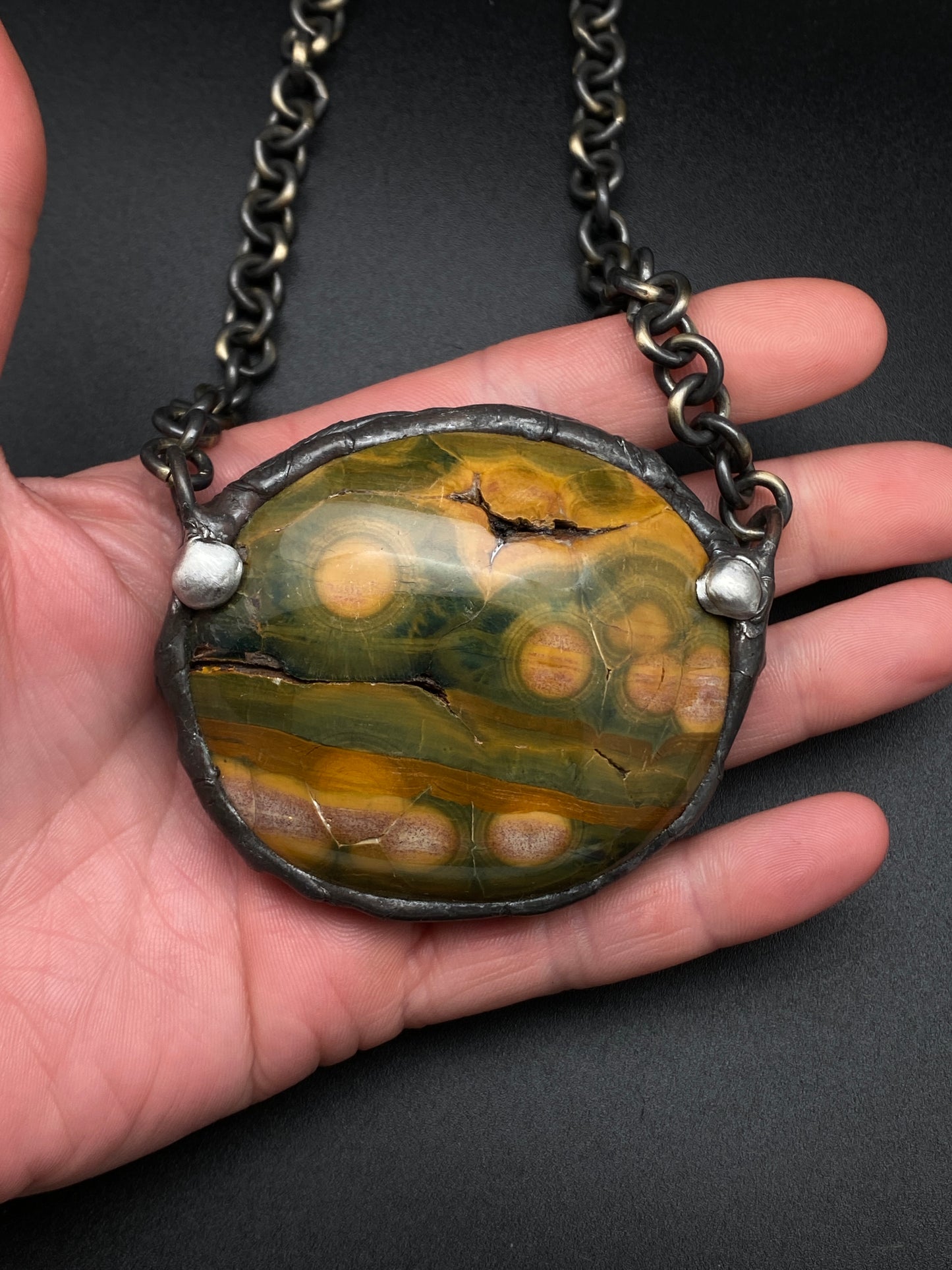 Planetary ~ Exquisite Jasper Necklace ~ Spots & Stripes ~ Reversible