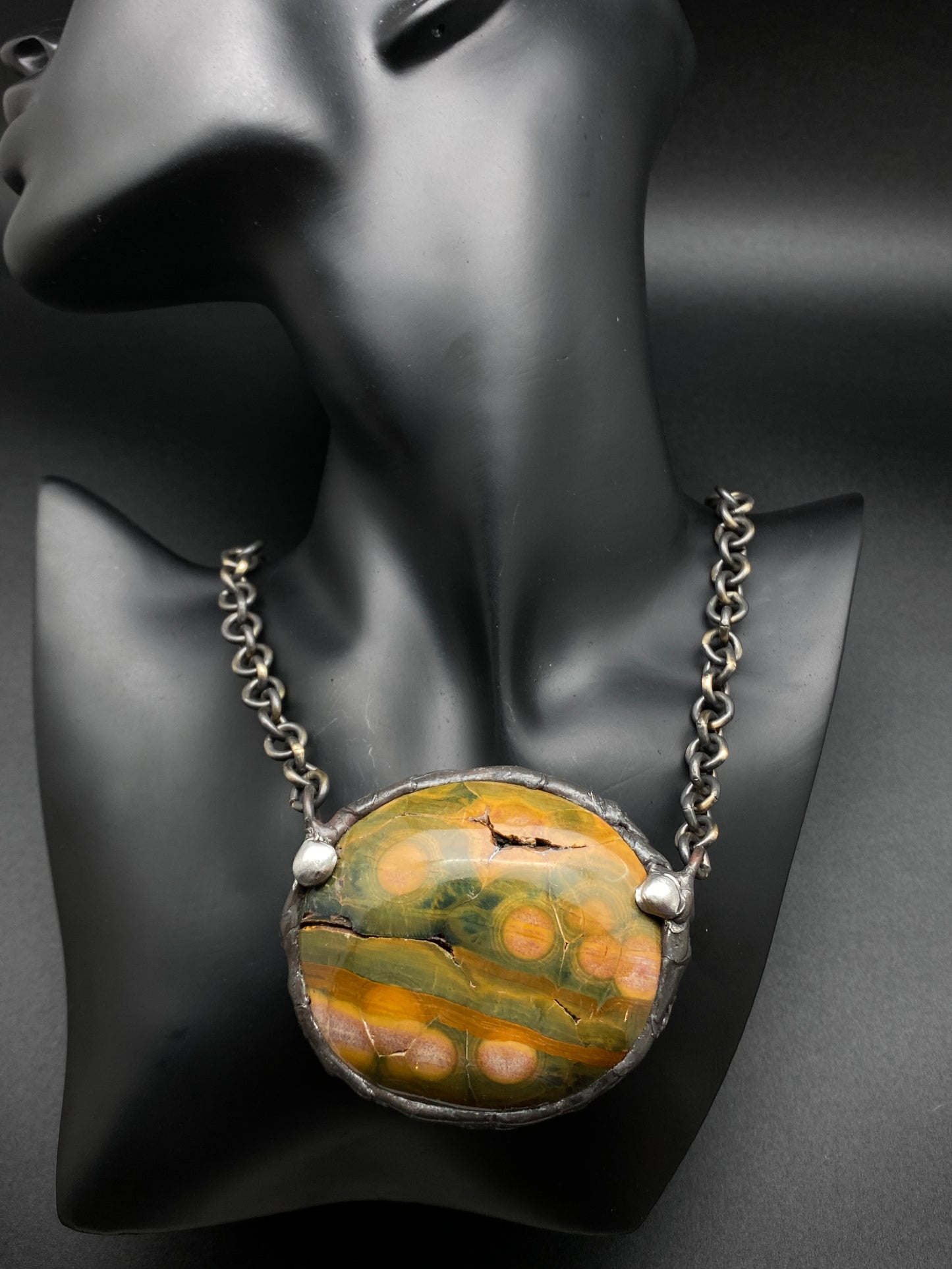 Planetary ~ Exquisite Jasper Necklace ~ Spots & Stripes ~ Reversible
