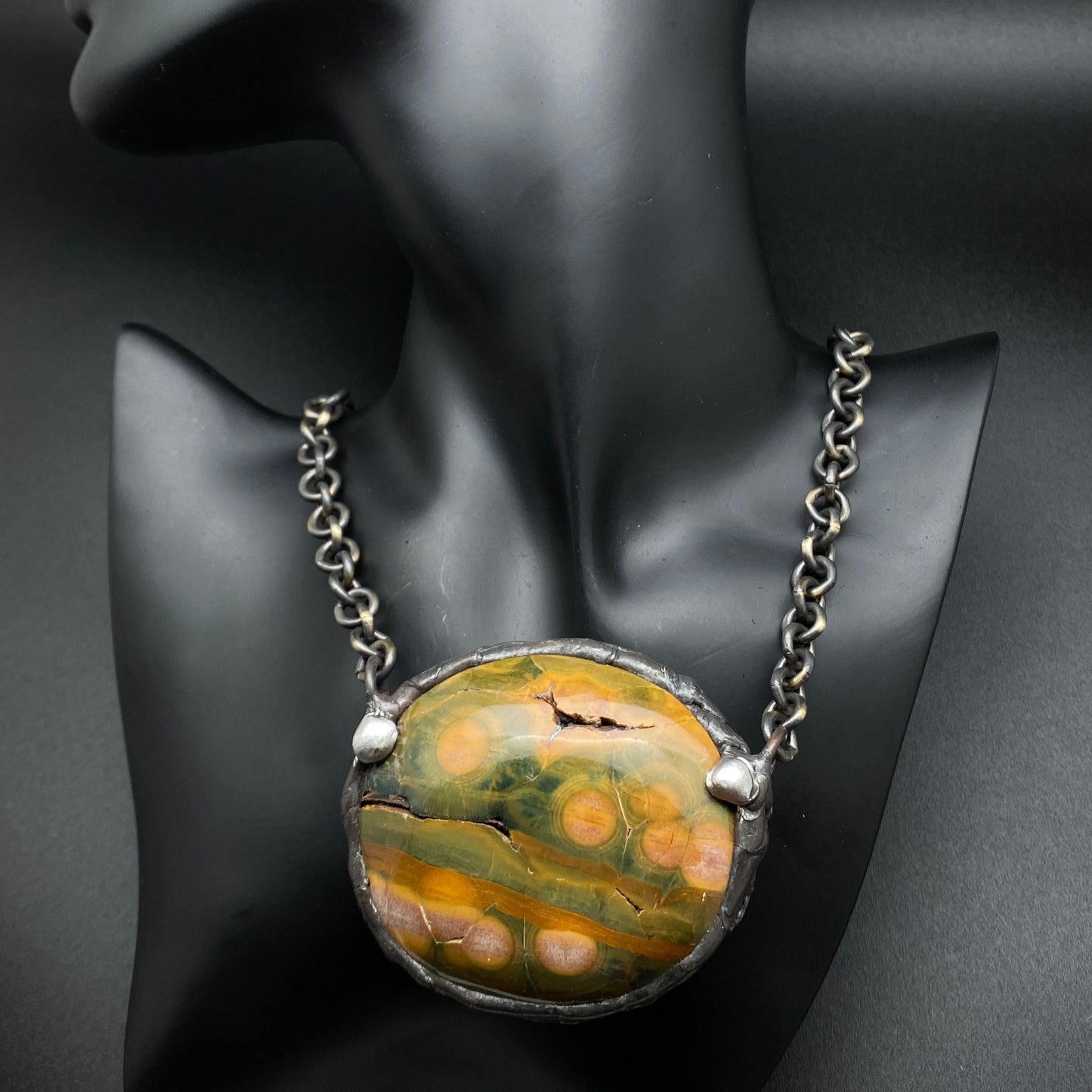 Planetary ~ Exquisite Jasper Necklace ~ Spots & Stripes ~ Reversible