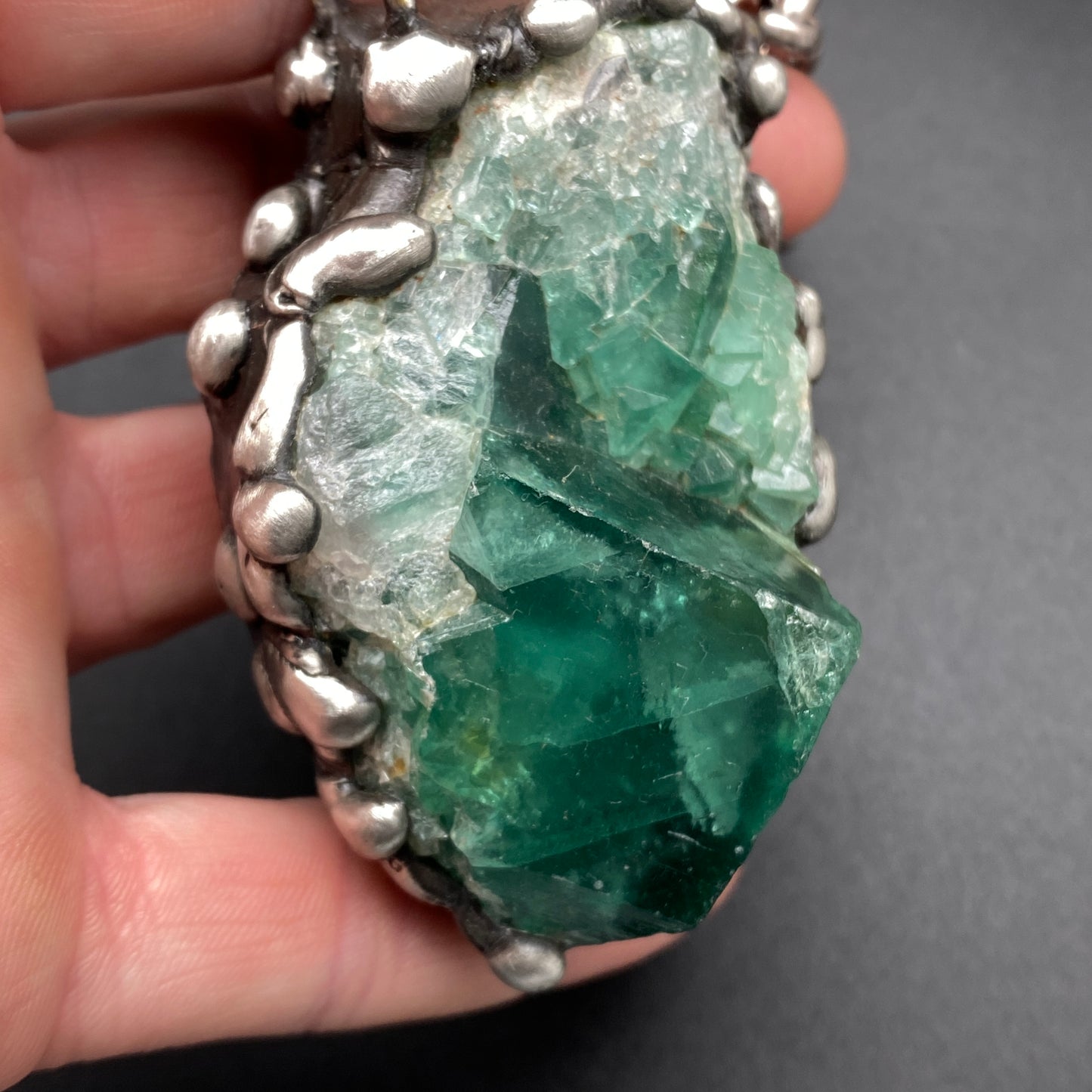 Jewel ~ Dark Green Fluorite Necklace
