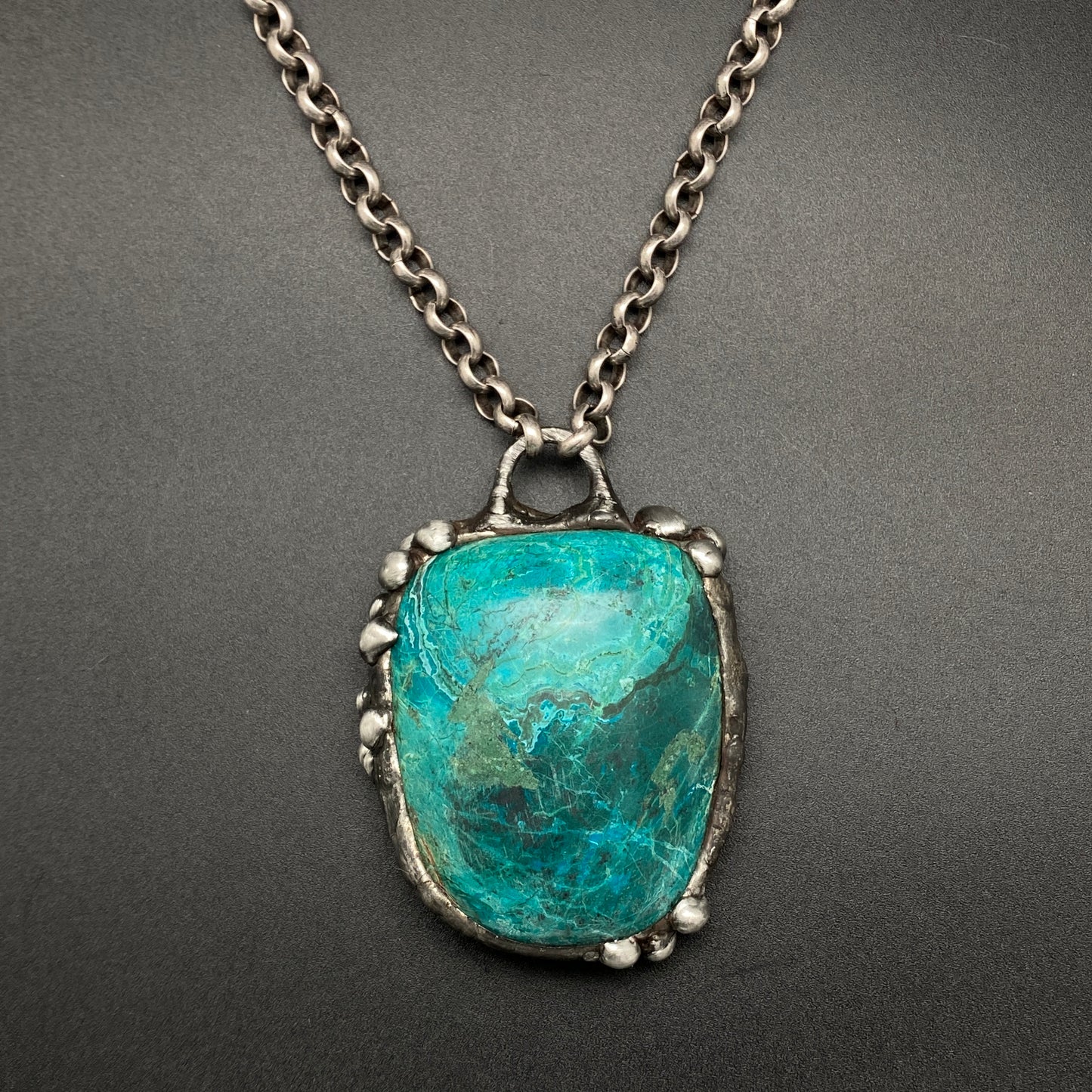 Terra ~ Large Chrysocolla Necklace
