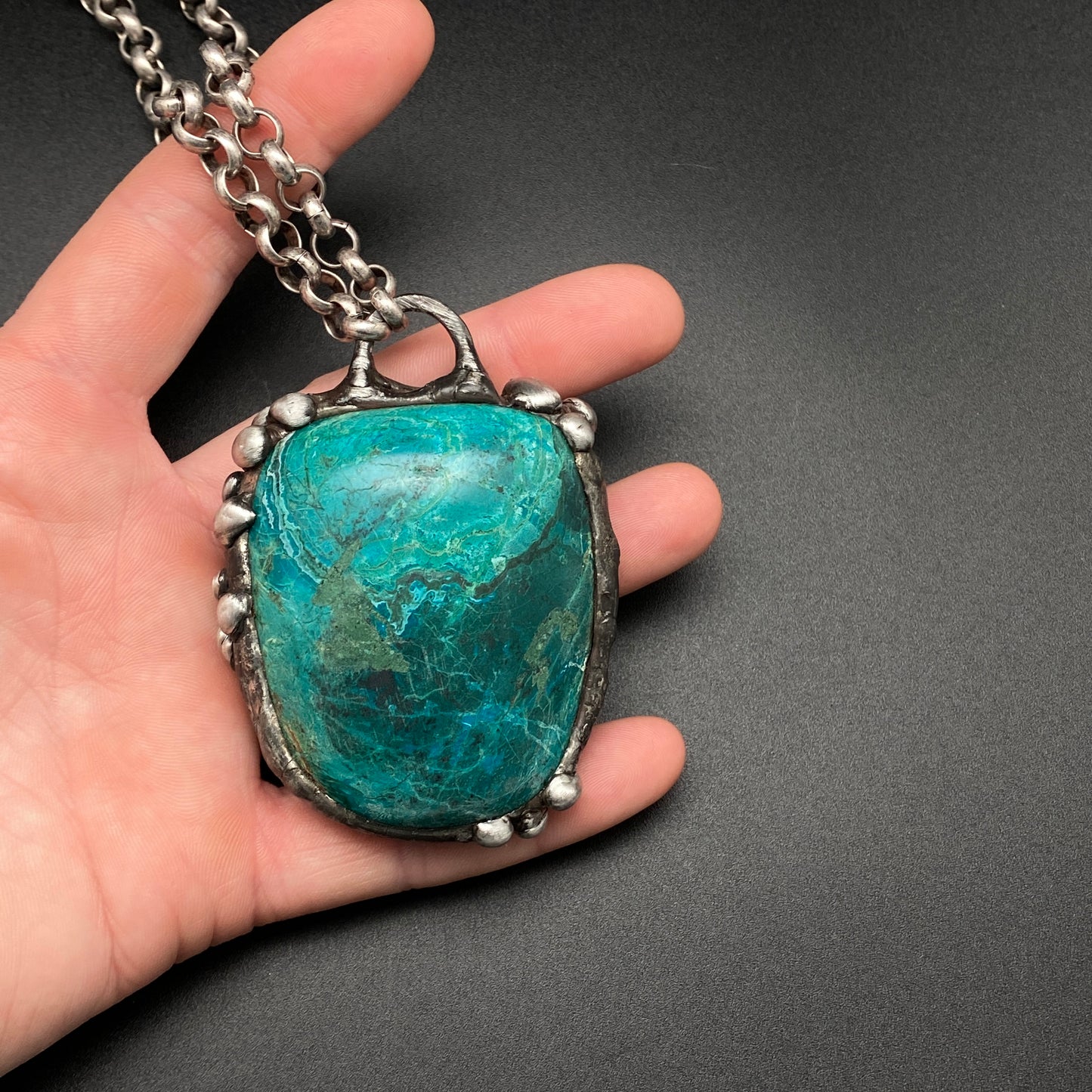 Terra ~ Large Chrysocolla Necklace