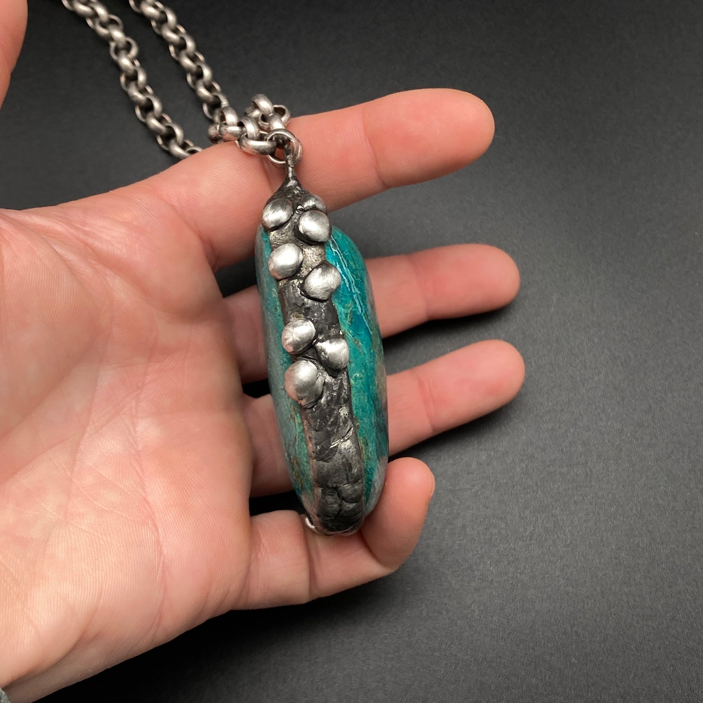 Terra ~ Large Chrysocolla Necklace