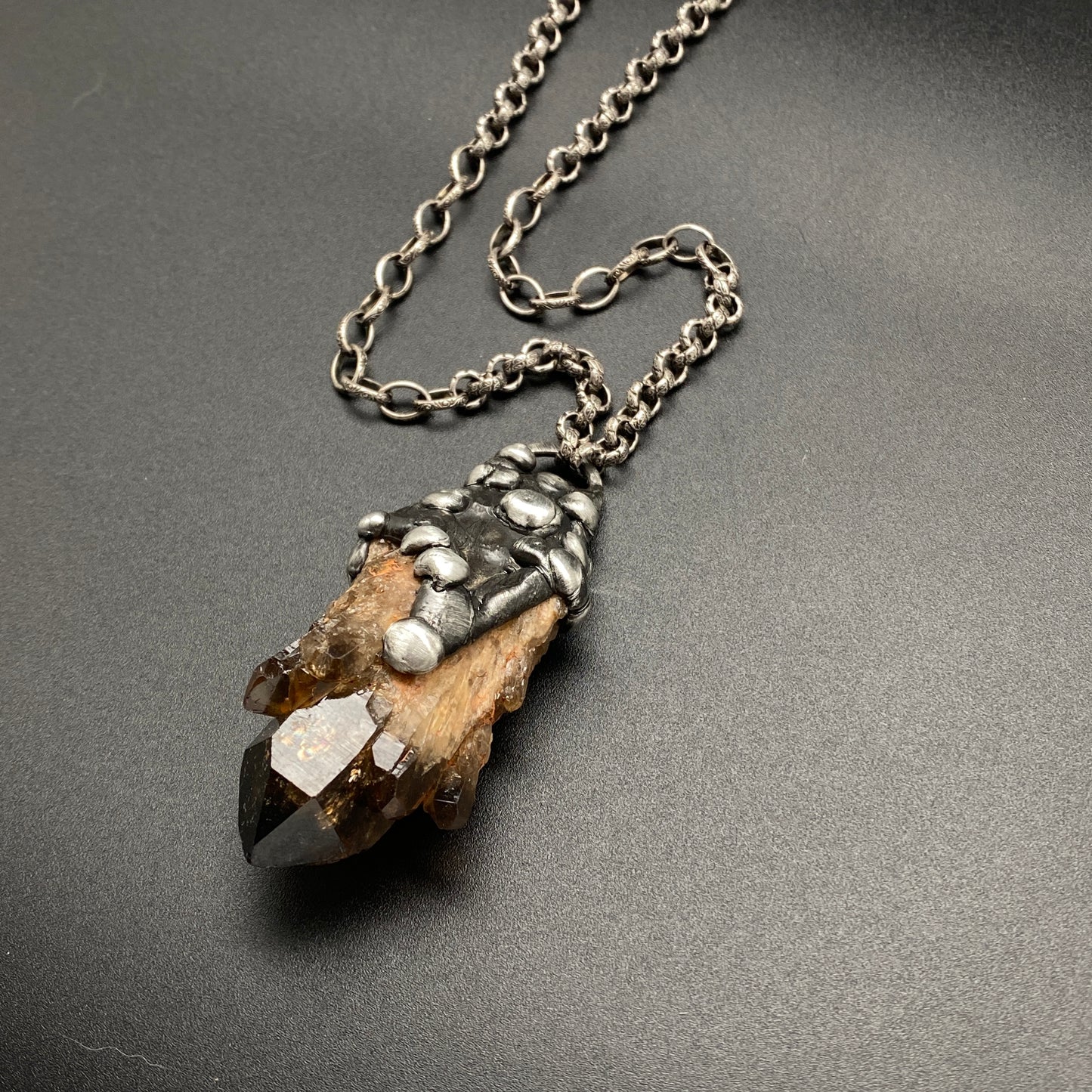 Castle For A Dreamer ~ Dark Smoky Kundalini Citrine Necklace