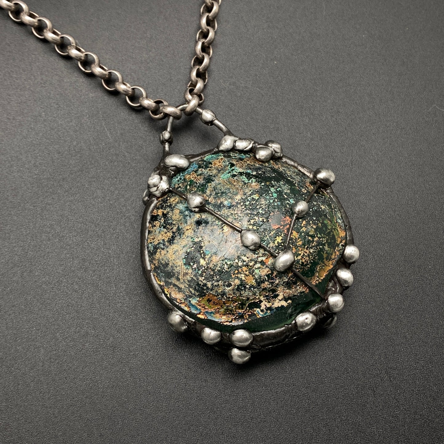 Trade ~ Ancient Roman Glass Disc Necklace