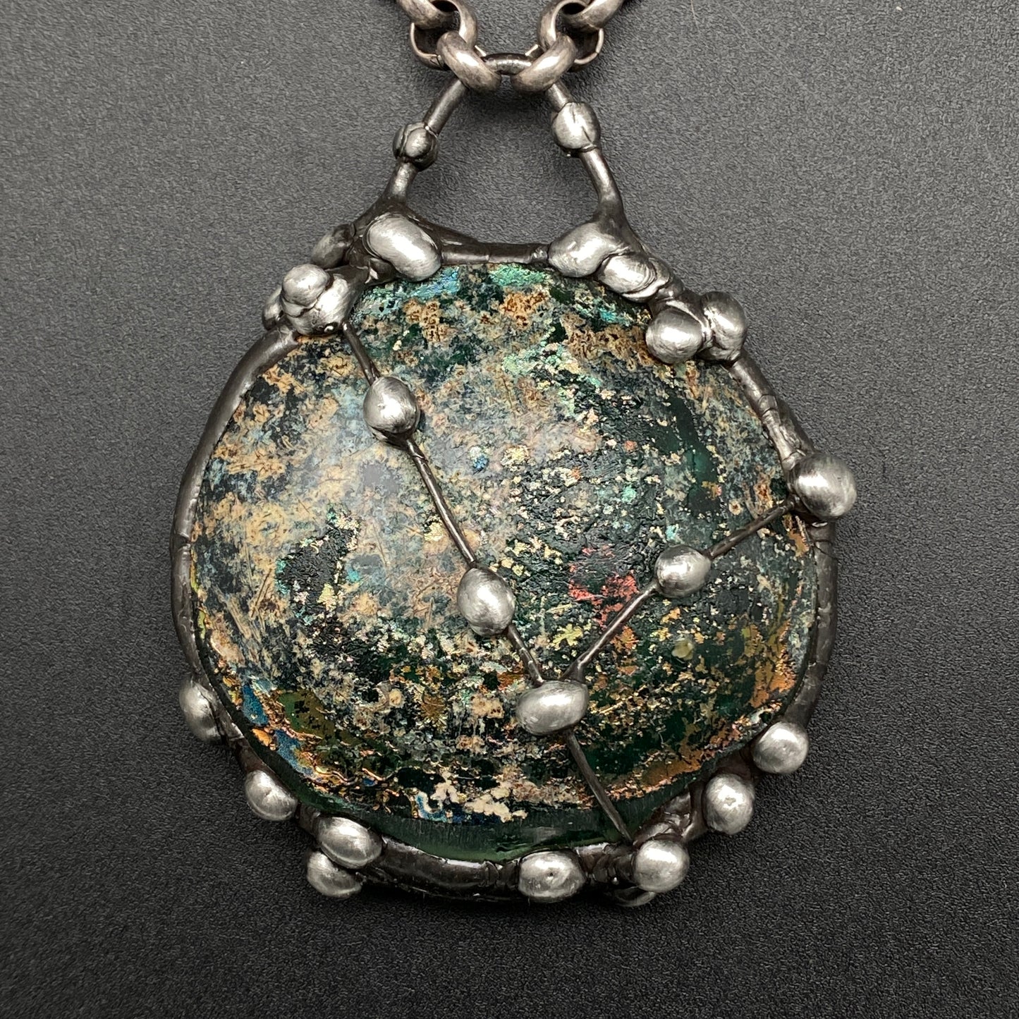 Trade ~ Ancient Roman Glass Disc Necklace