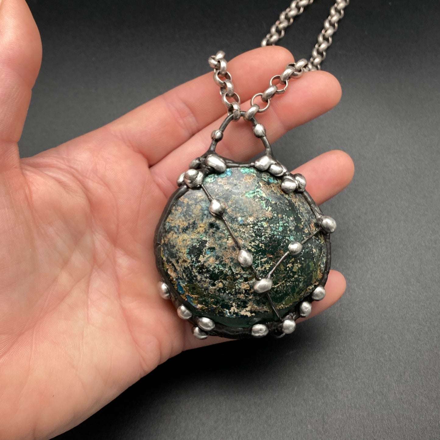 Trade ~ Ancient Roman Glass Disc Necklace