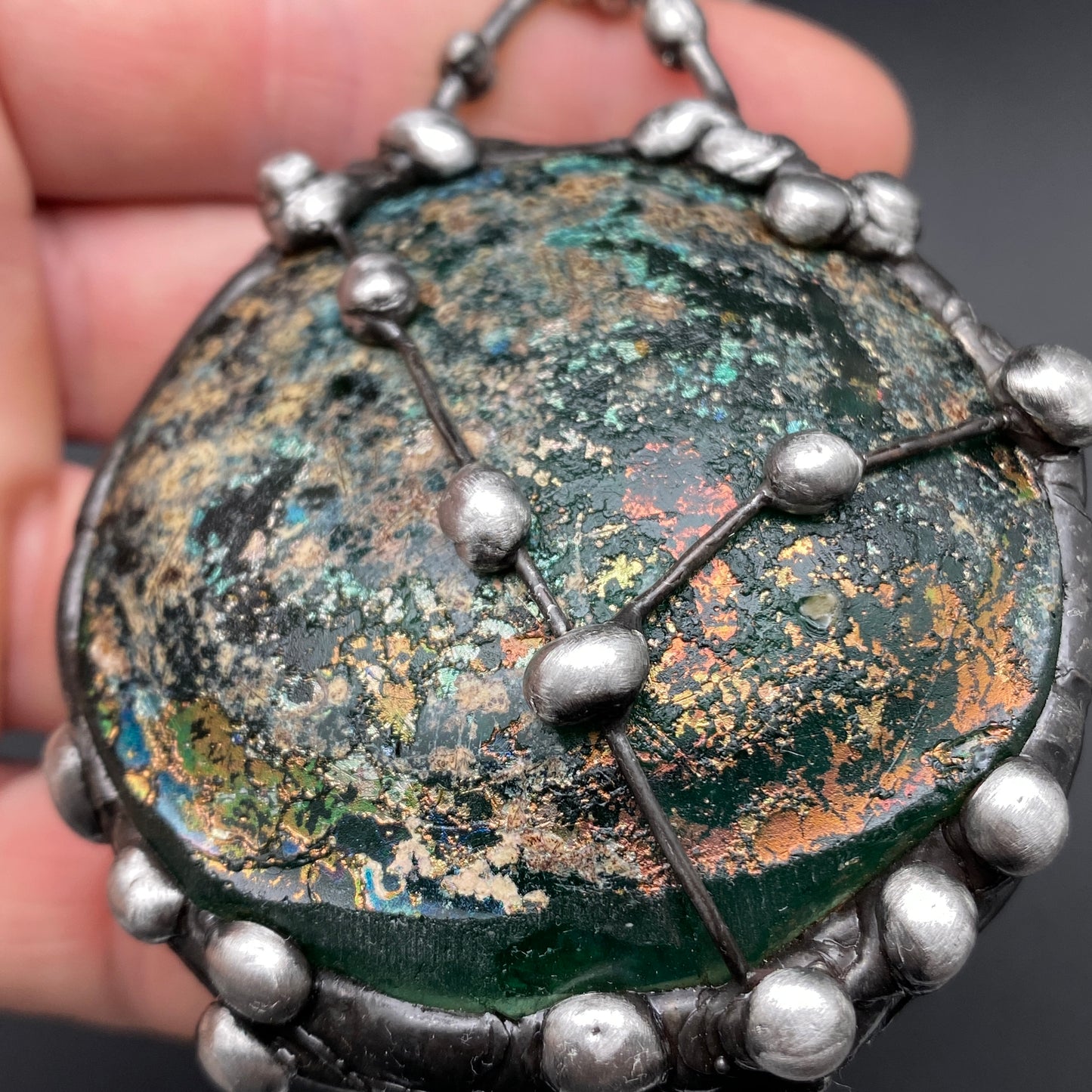 Trade ~ Ancient Roman Glass Disc Necklace