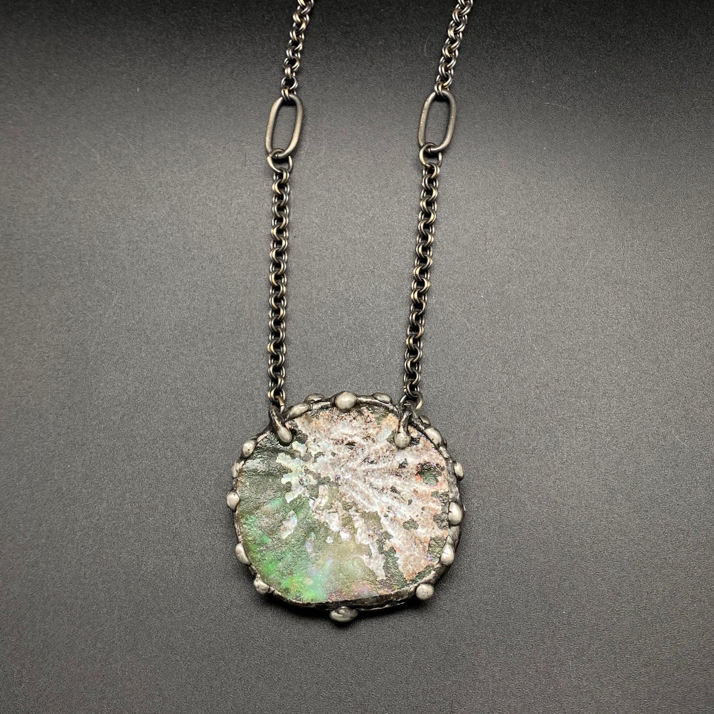 Trade ~ Ancient Roman Glass Disc Necklace