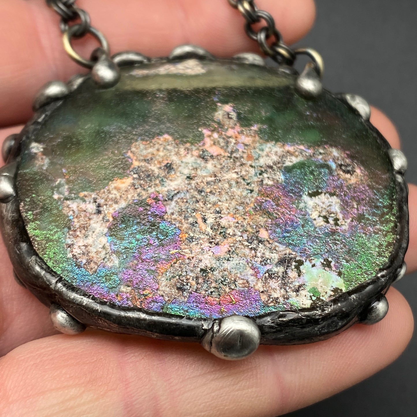 Trade ~ Ancient Roman Glass Disc Necklace