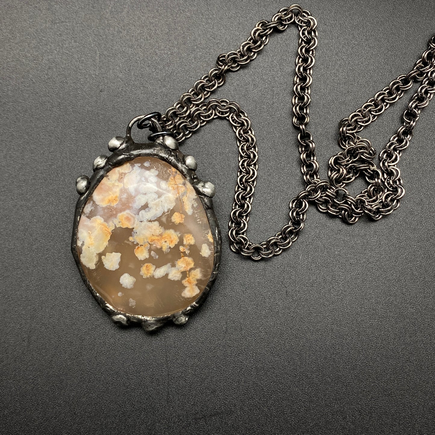 Bloom ~ Flower Agate Necklace