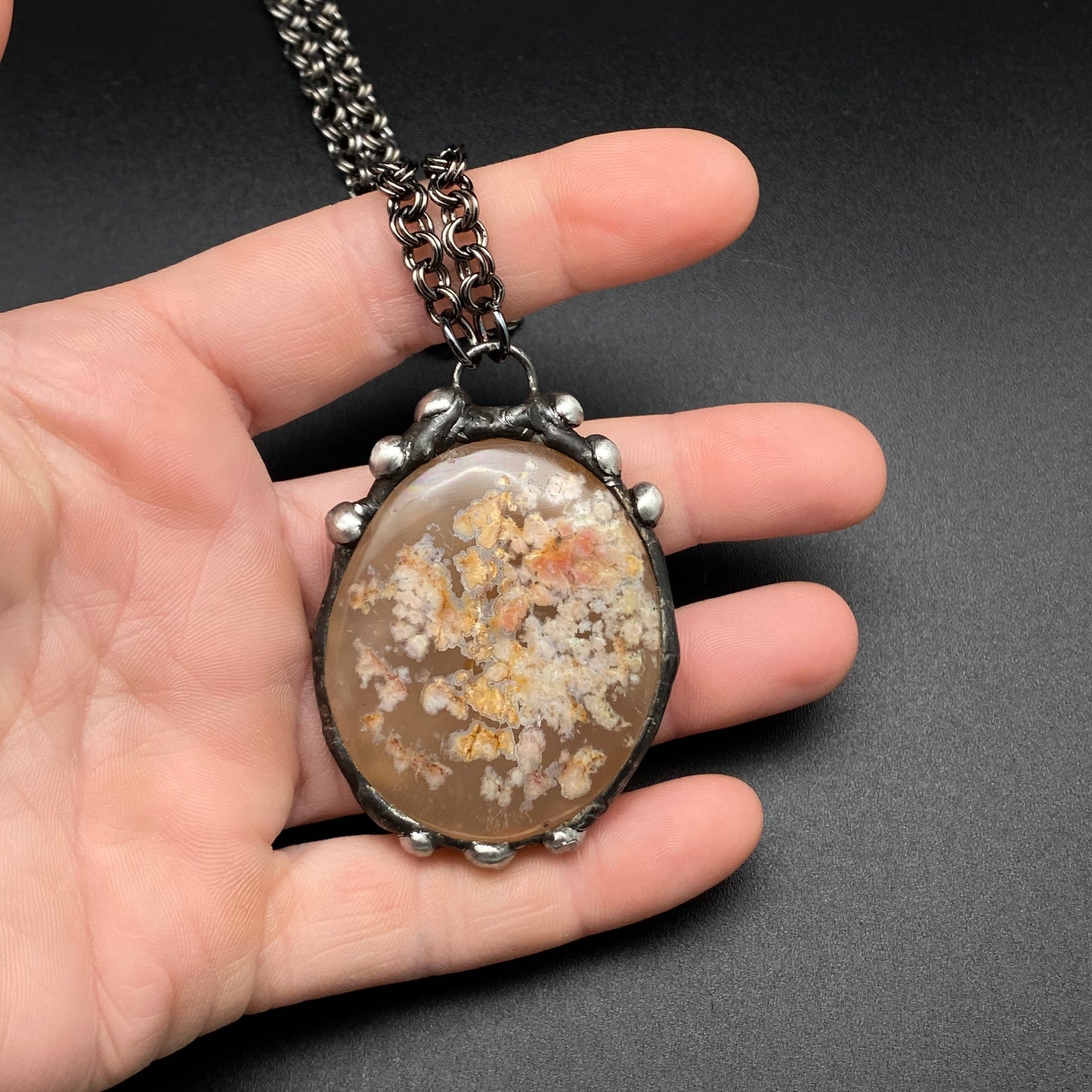 Bloom ~ Flower Agate Necklace