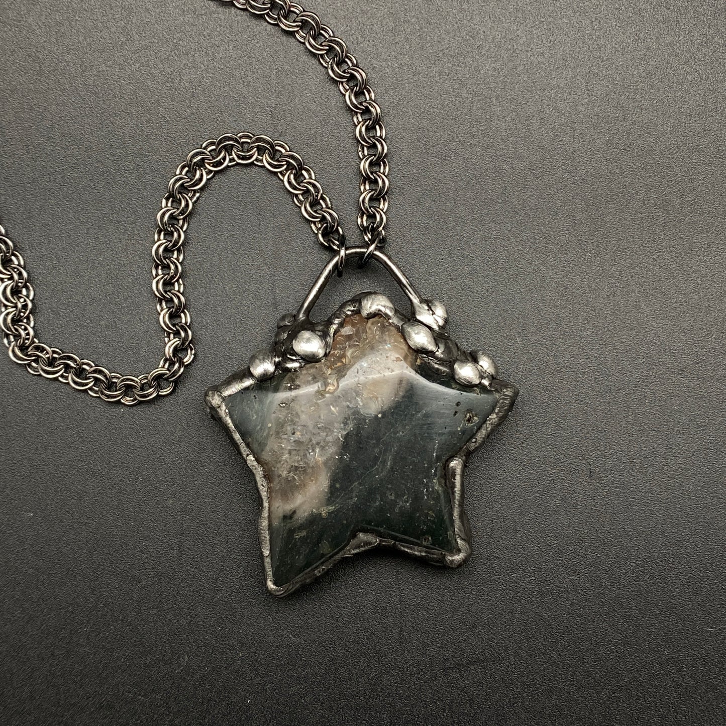 Star Stuff ~ Moss Agate Necklace Star
