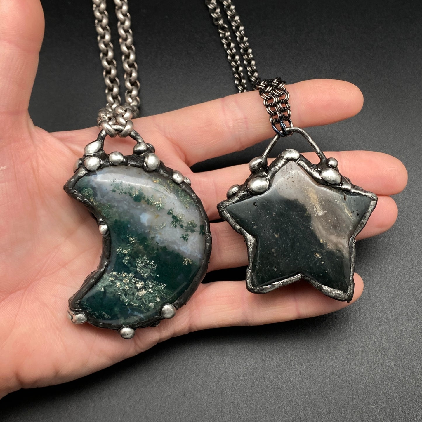 Star Stuff ~ Moss Agate Necklace Star