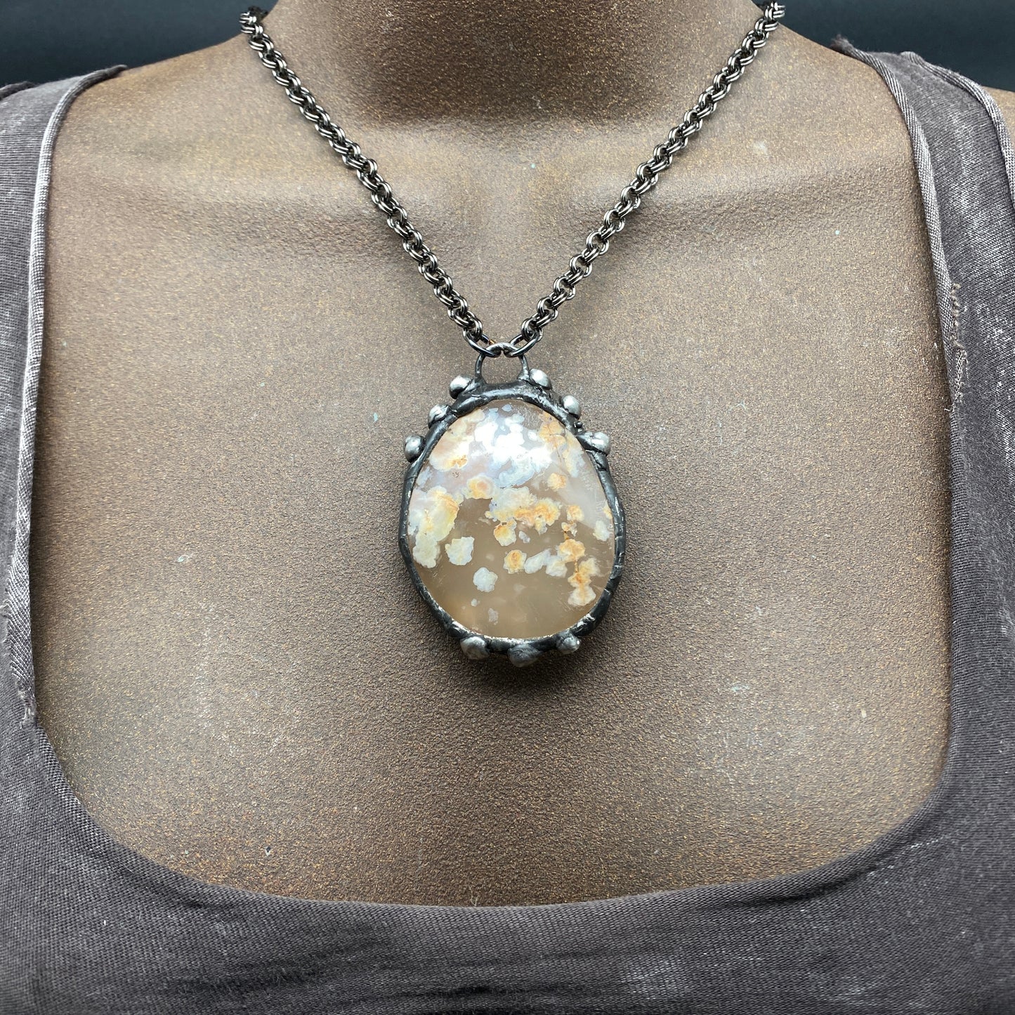 Bloom ~ Flower Agate Necklace