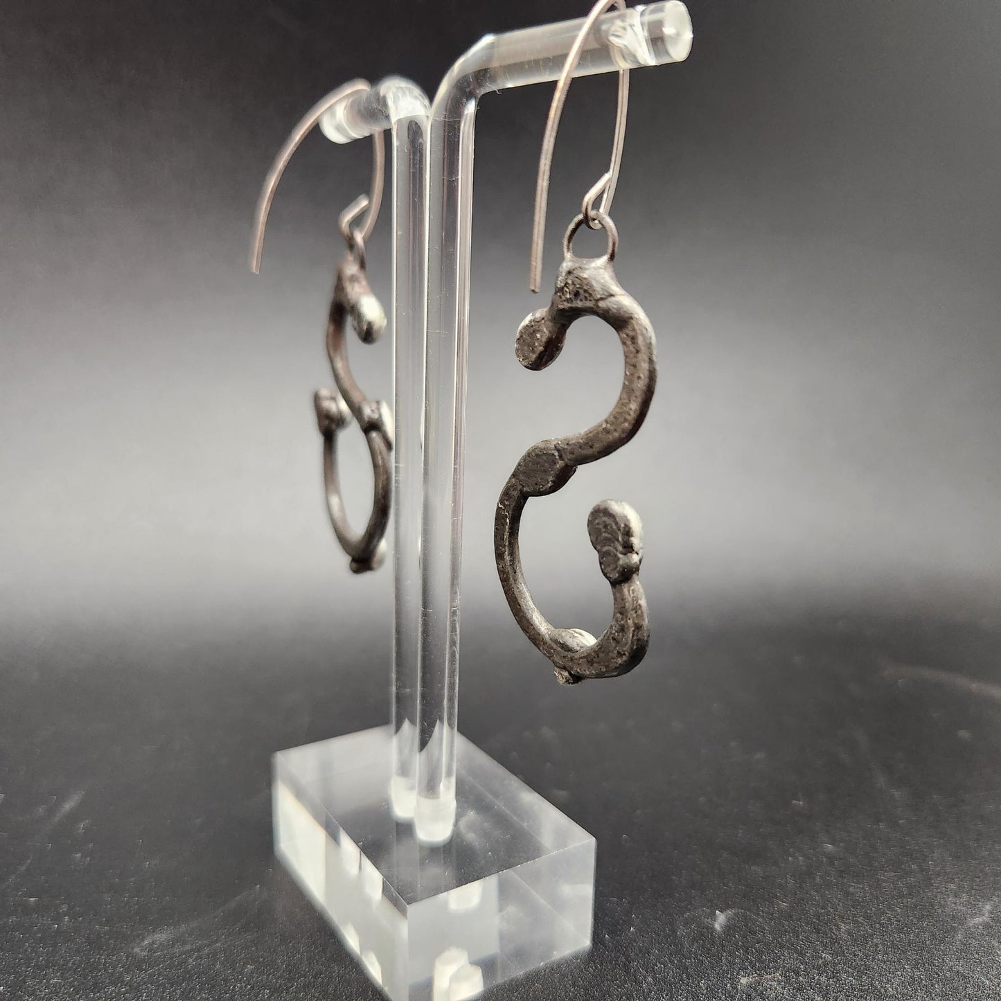 Hooked ~ Soldered Textured Earrings