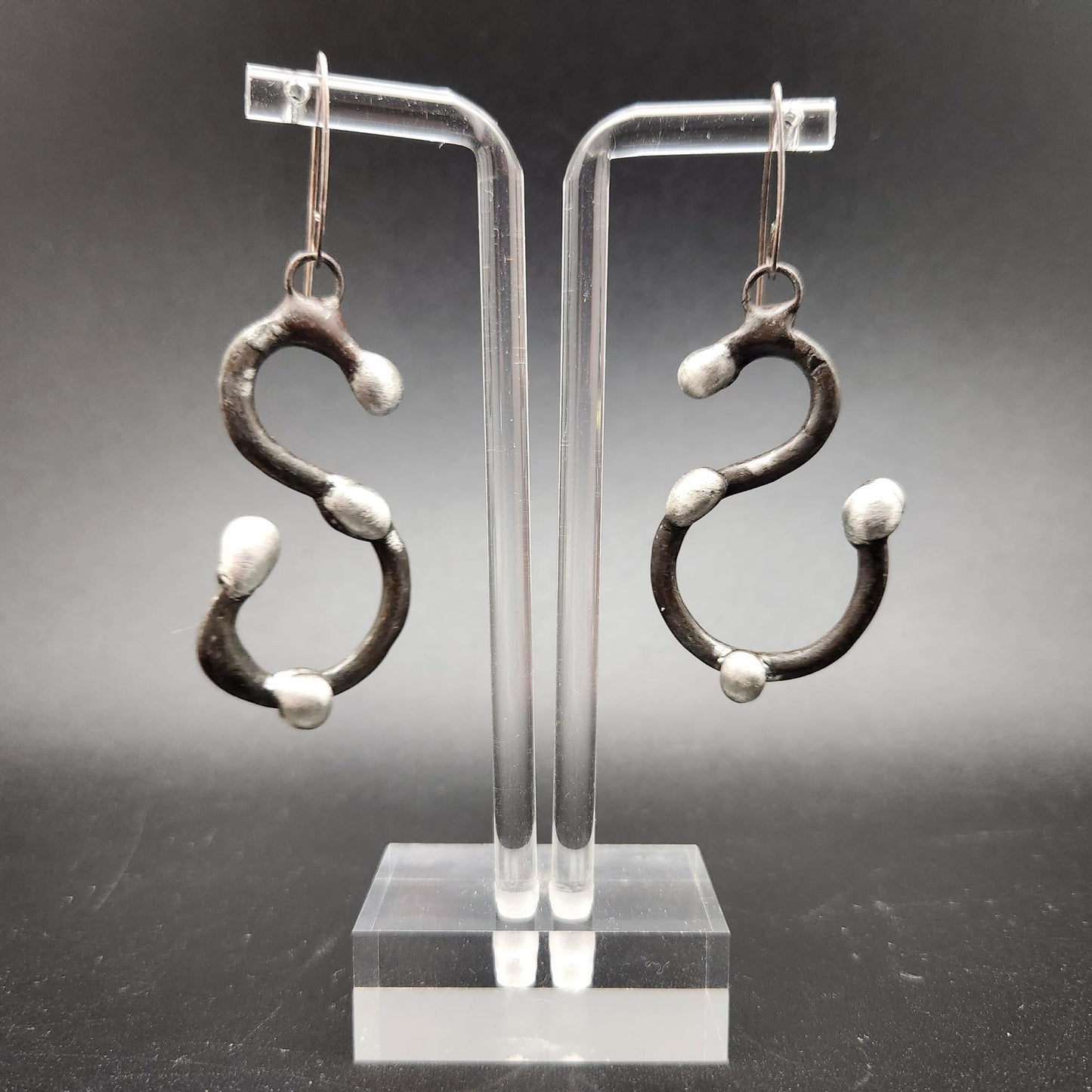 Hooked ~ Soldered Textured Earrings