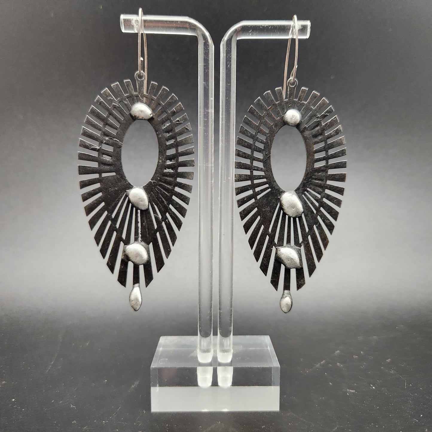 Burst ~ Soldered Textured Earrings