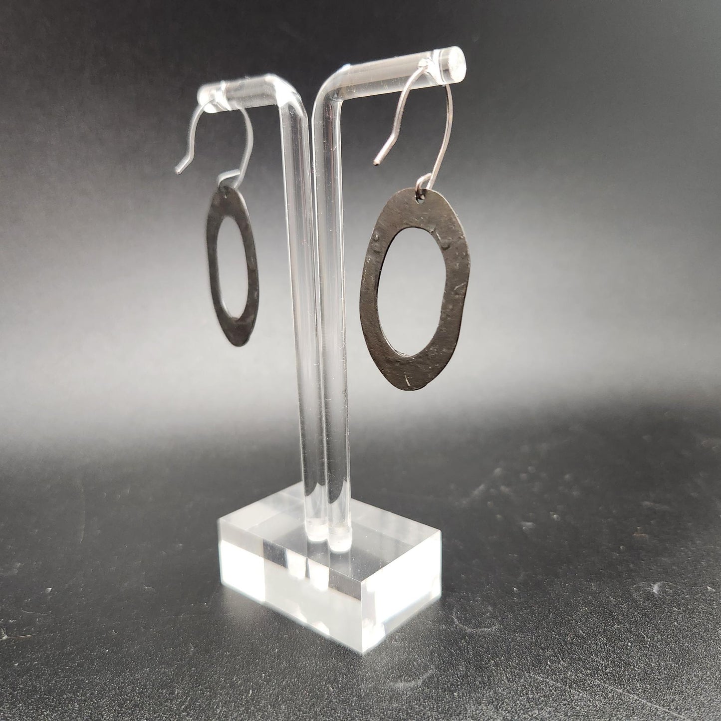Open ~ Soldered Textured Earrings