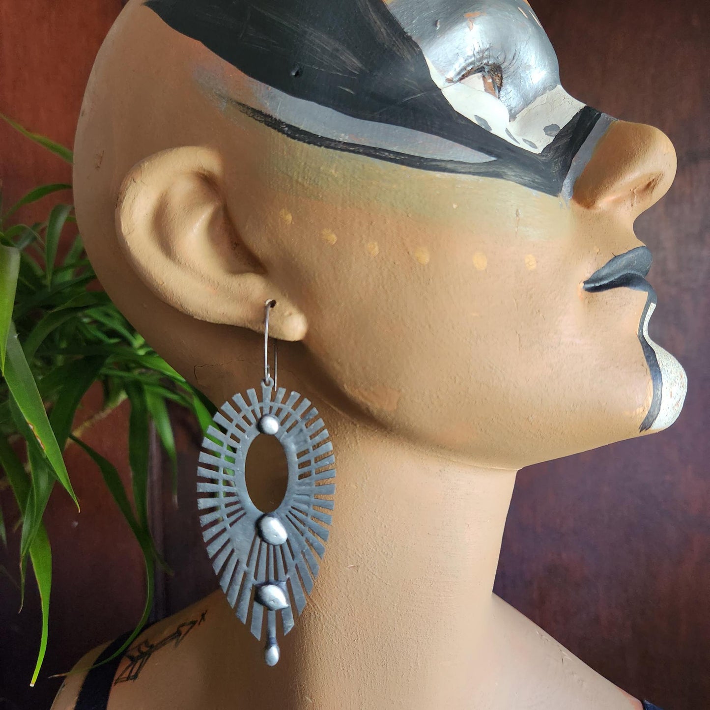 Burst ~ Soldered Textured Earrings