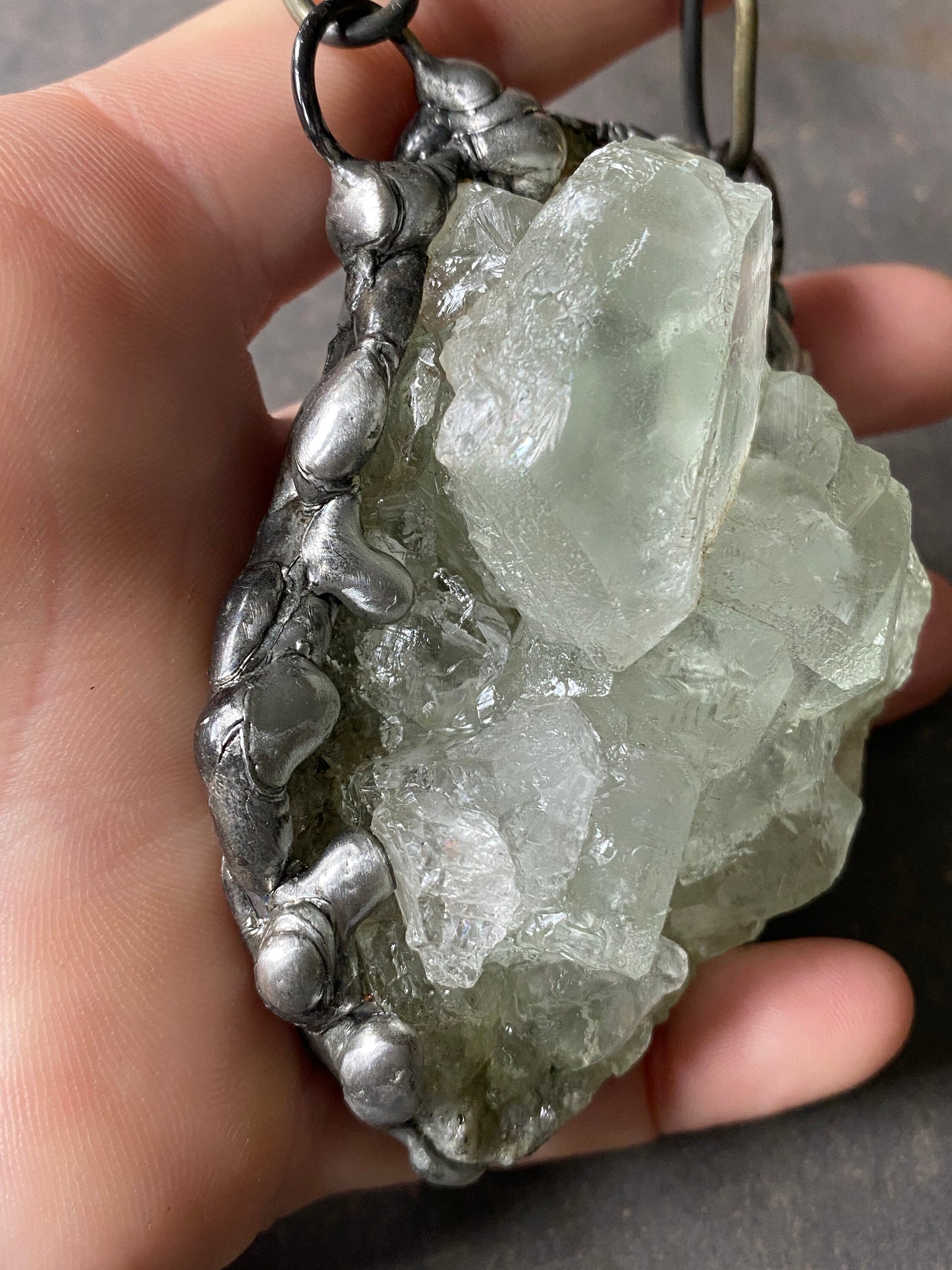Ice ~ Fluorite Necklace ~ Light Green