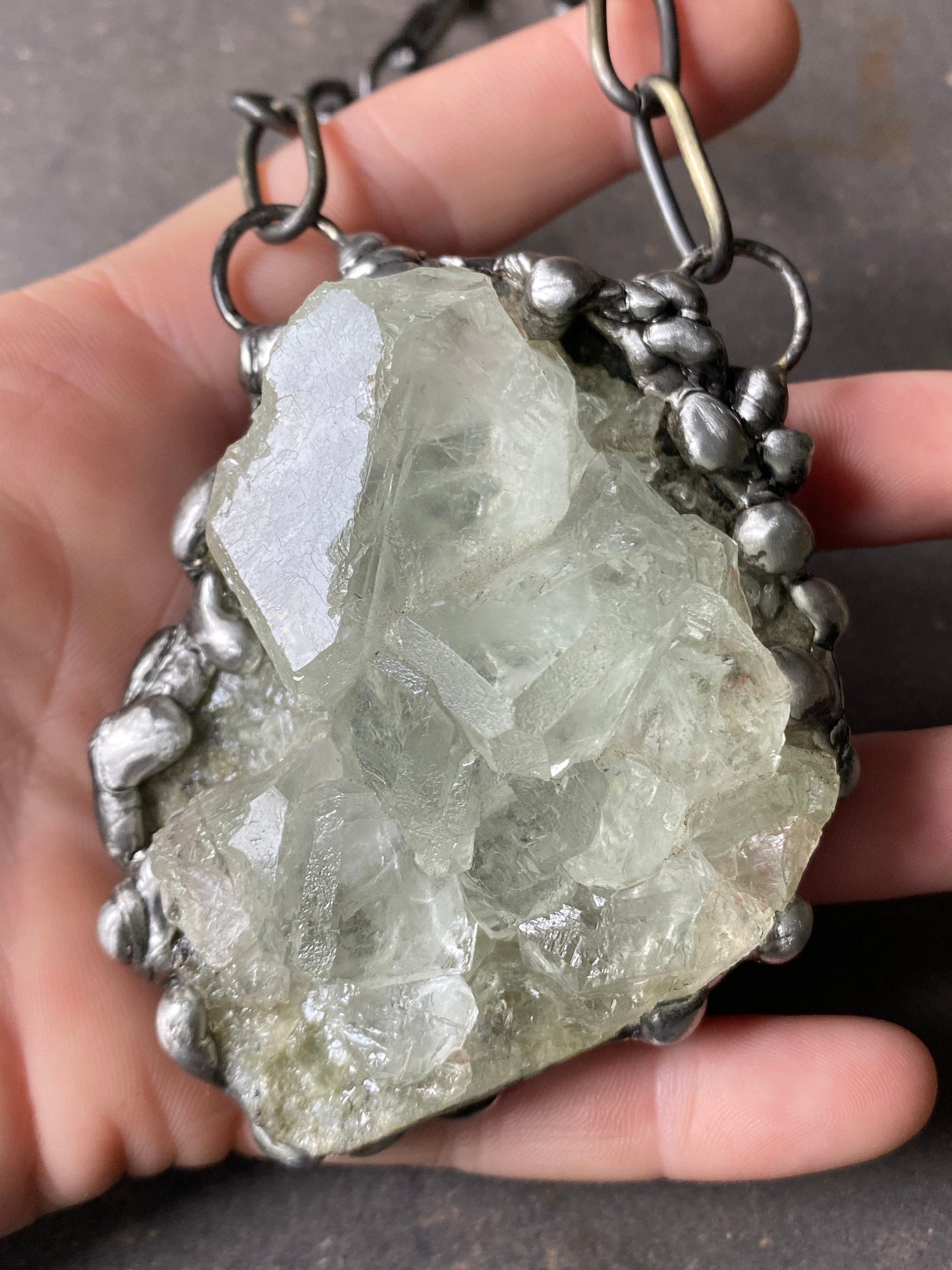 Ice ~ Fluorite Necklace ~ Light Green