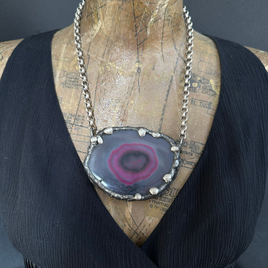 Portal ~ Geode Slice Necklace