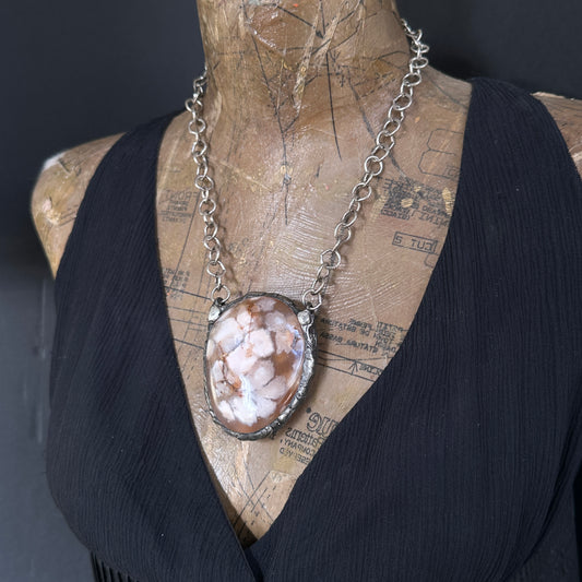 Bloom ~ Flower Agate Necklace