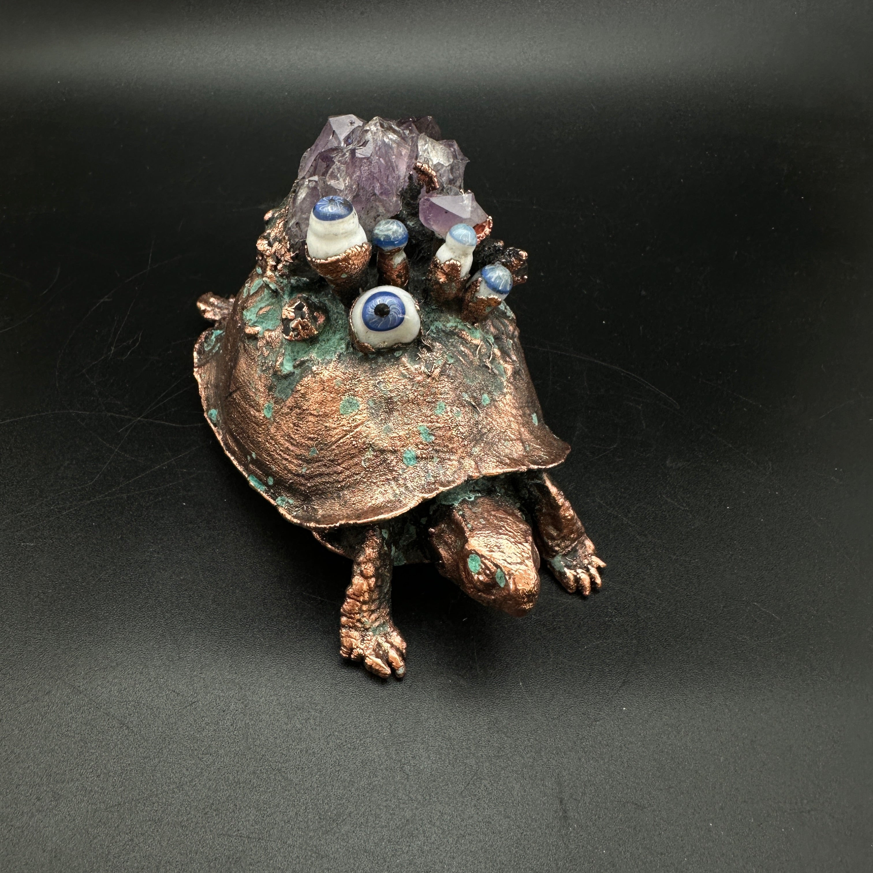 Oracle Turtle Oracle ~ Copper Electroformed Box Turtle – Lily In Flux