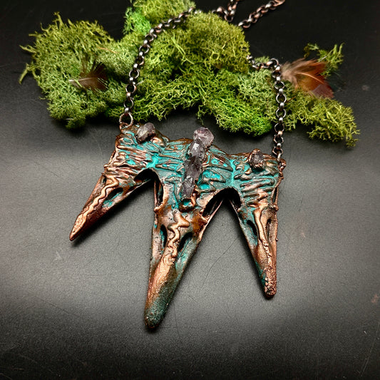 Ritual ~ Raven Copper Electroformed Necklace