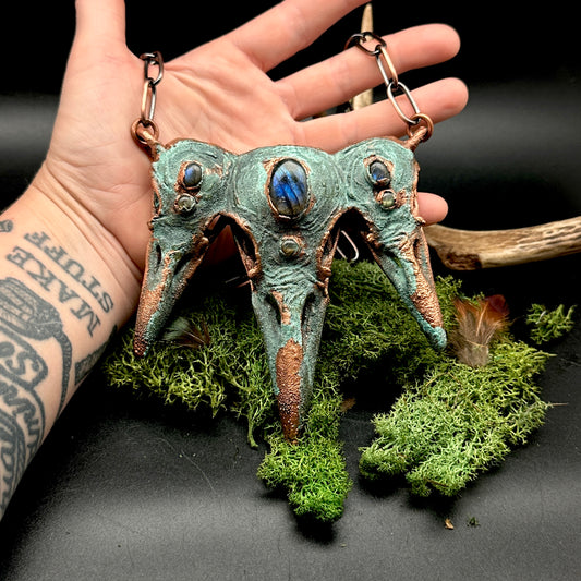 Rival ~ Raven Copper Electroformed Necklace