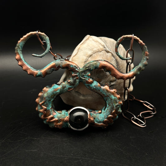 Eye Of Zornia ~ Tentacle Copper Electroformed Necklace