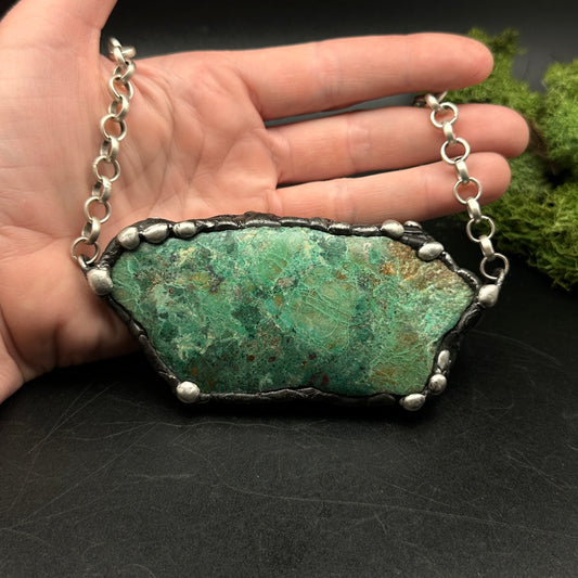 Terra ~ Large Chrysocolla Necklace