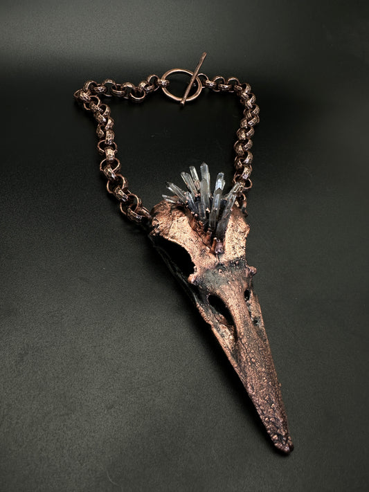 Witcher ~ Raven Copper Electroformed Necklace