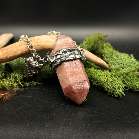 Embers ~ XL Red Quartz Pendant
