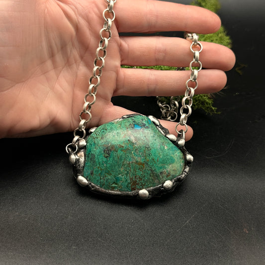 Gaia ~ Large Chrysocolla Necklace