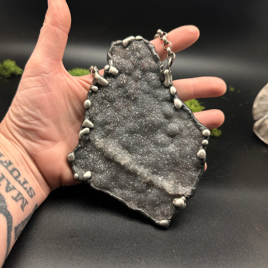 Atlas ~ Flower Amethyst Druzy Necklace
