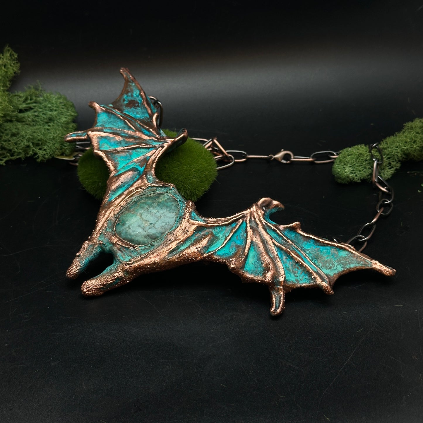 Nocturnal ~ Bat Wing Statement Necklace