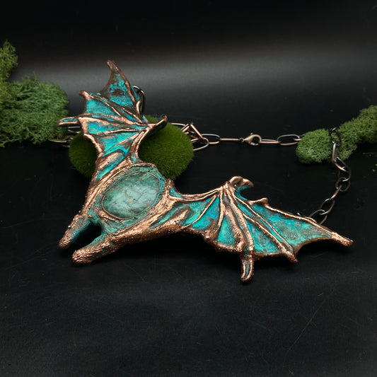 Nocturnal ~ Bat Wing Statement Necklace