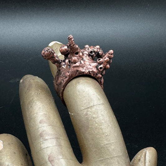 Tentacle Alien Mushroom Cluster Ring ~ Copper Electroformed