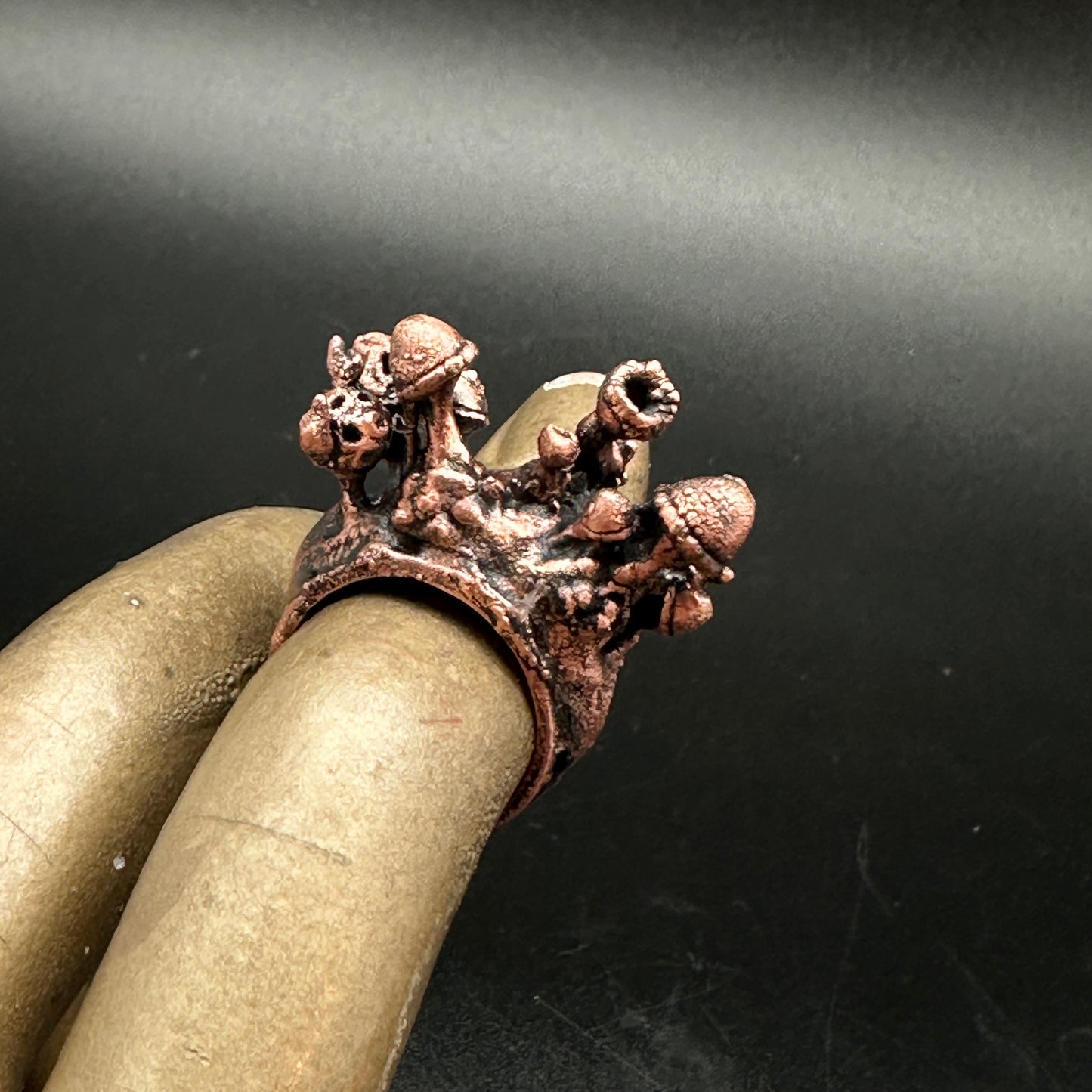 Alien Mushroom Cluster Ring ~ Copper Electroformed
