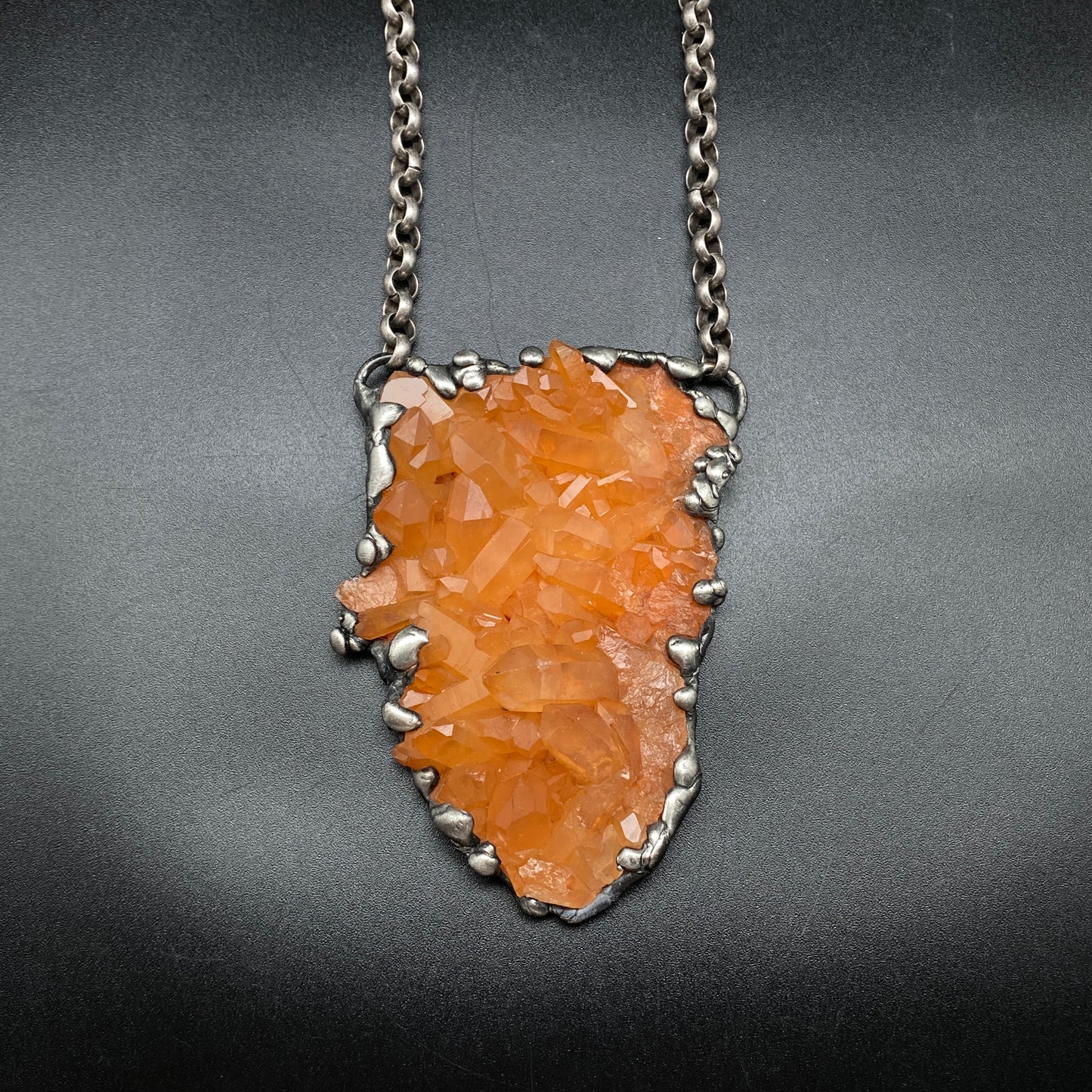 Deja Vu ~ Tangerine Quartz Necklace