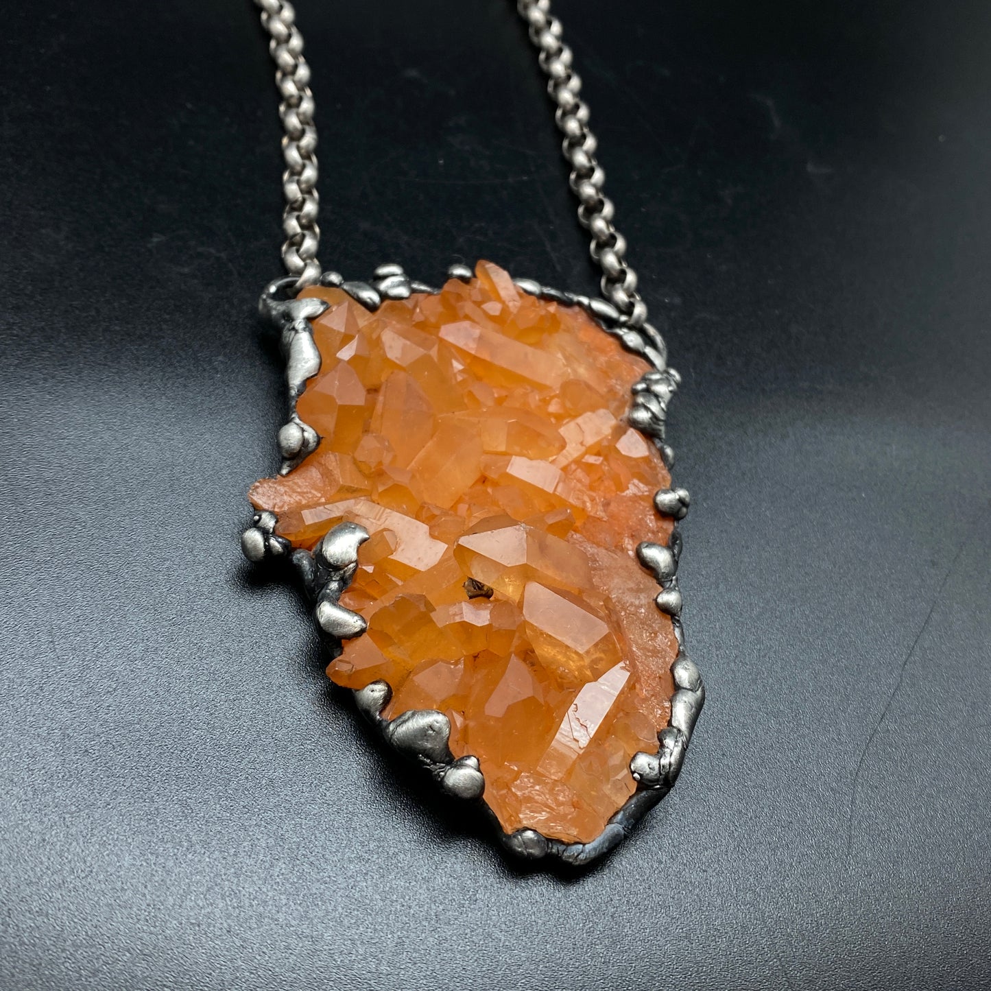 Deja Vu ~ Tangerine Quartz Necklace