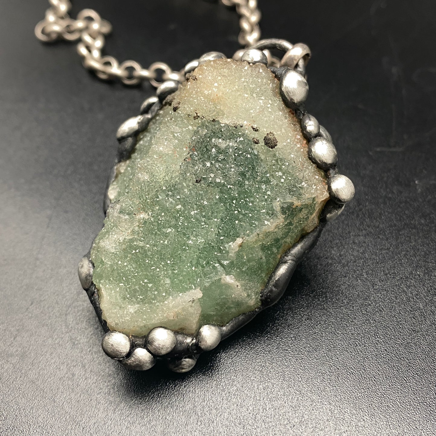 Nile ~ Sparkly Fluorite With Pyrite Necklace