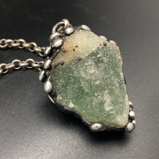 Nile ~ Sparkly Fluorite With Pyrite Necklace