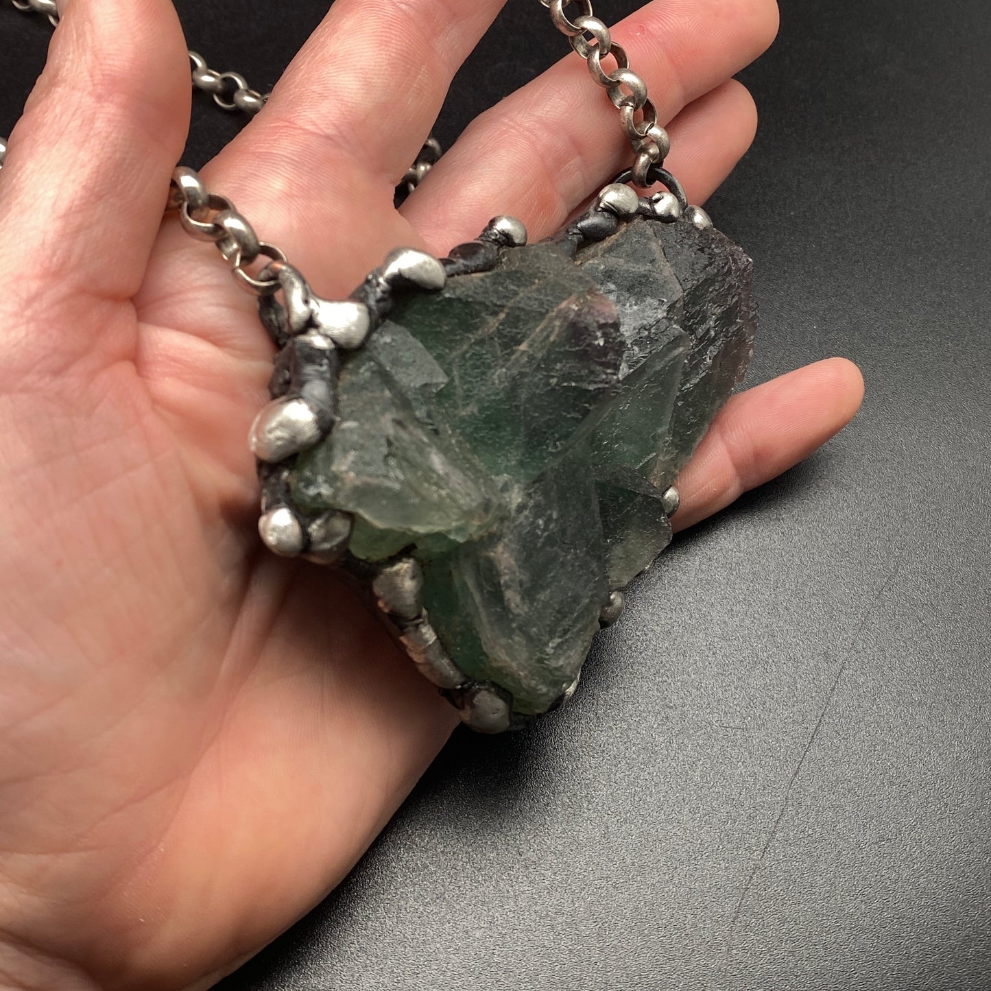 Mystic ~ Dark Green Fluorite Necklace