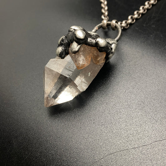 Twin Creek ~ Arkansas Quartz Point Necklace