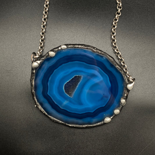 Atoll ~ Geode Slice Necklace
