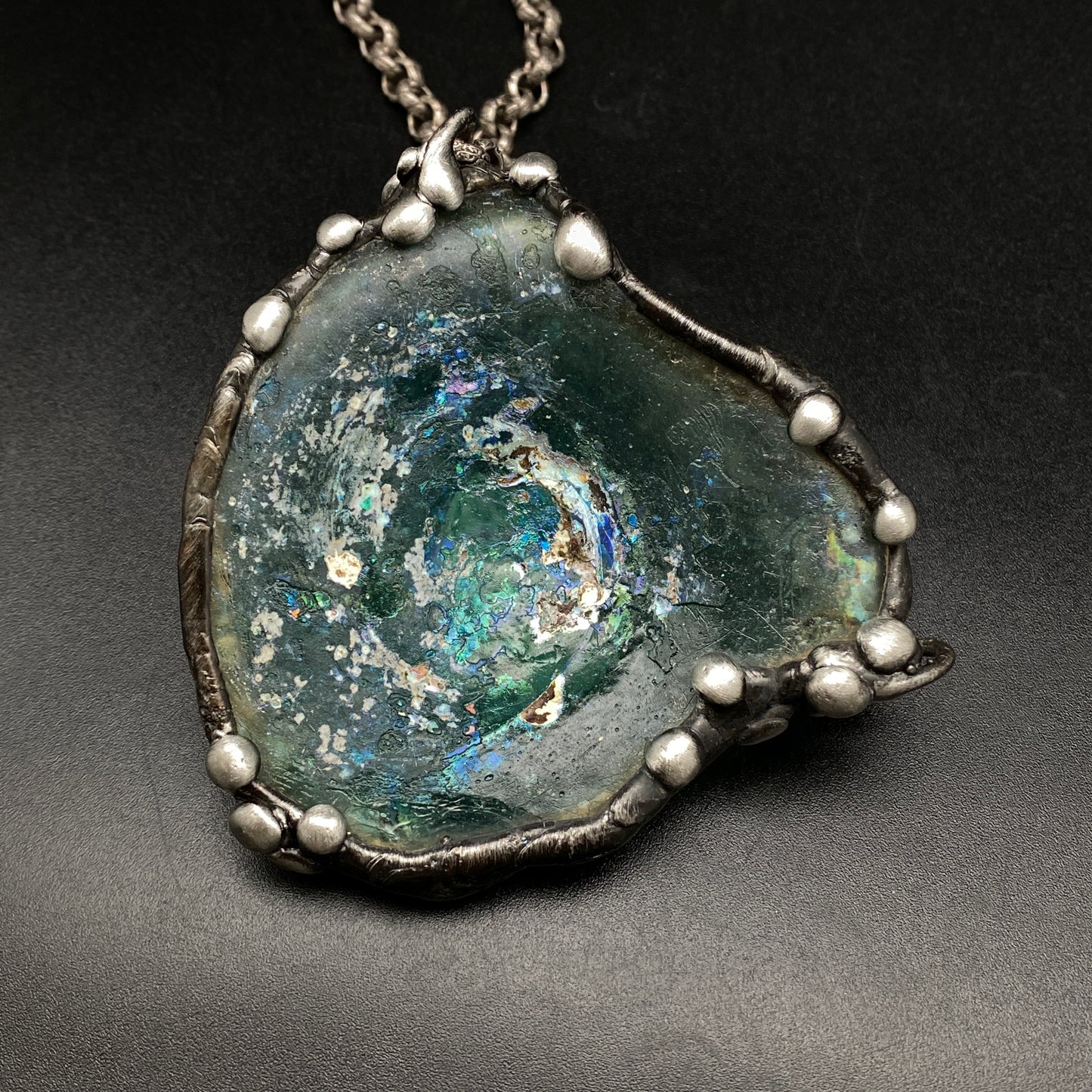 Tyrrhenian Sea ~ Ancient Roman Glass Necklace