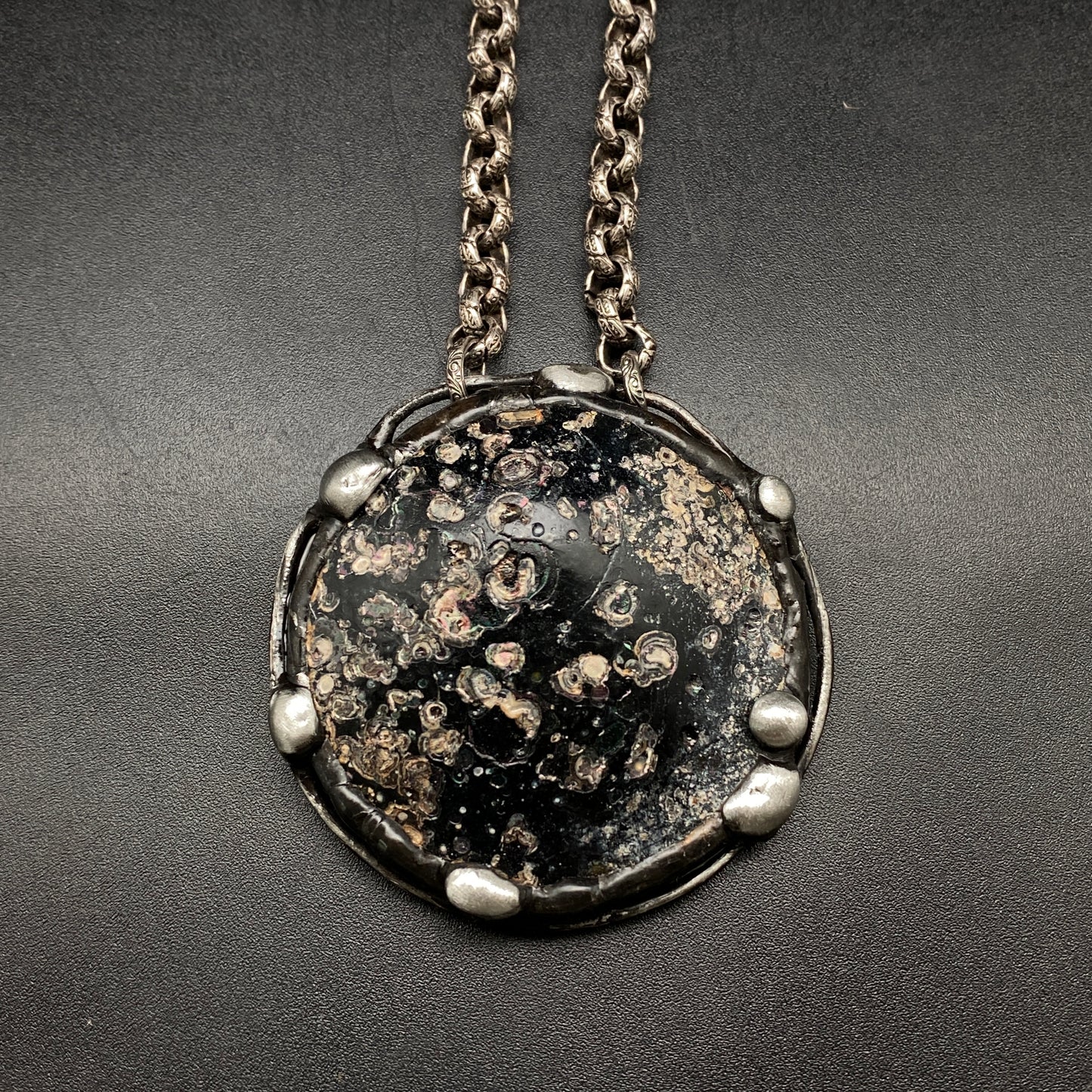 Jericho ~ Ancient Roman Glass Disc Necklace